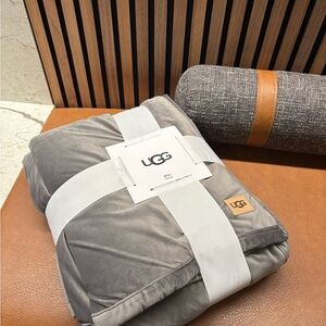 UGG Soft Gray Throw Blanket
